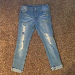 Stretchy Distressed Jeans.